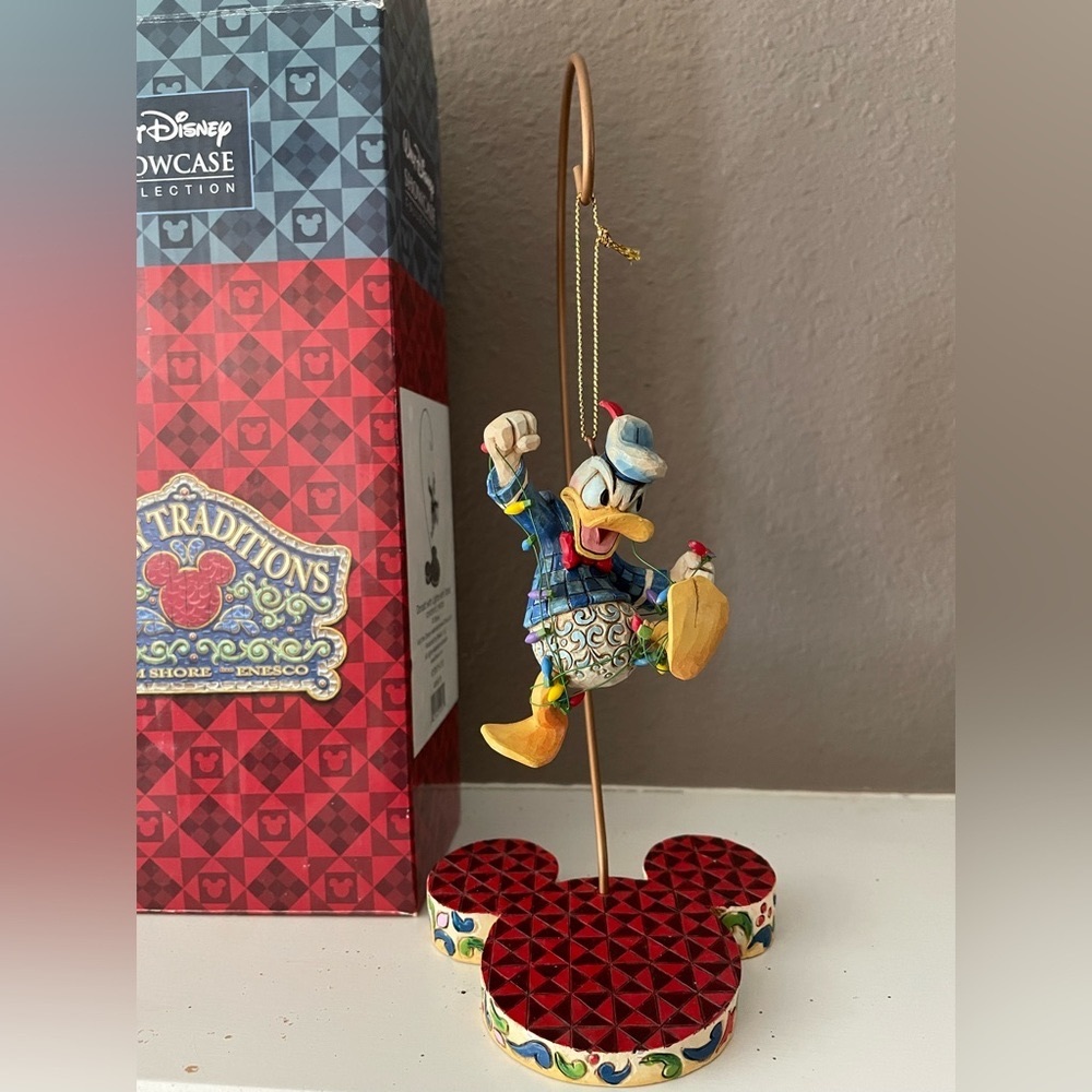 Jim Shore Disney Donald Duck ornament w stand